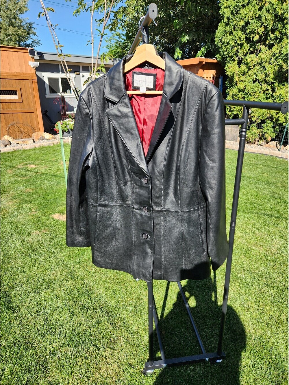 Vintage Worthington Black Leather Blazer